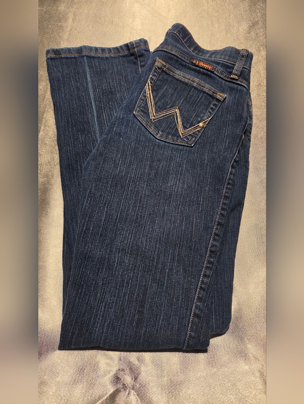 Wrangler Q Baby Jeans Size 5/6 34 Dark Indigo Jeans